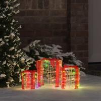 VidaXL Decoratie voor geschenkdoos 3 pcs kleurrijk 20 x 20 x 21 cm