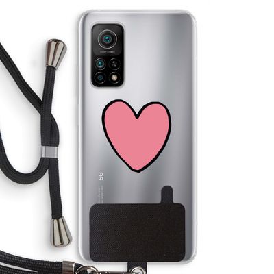 Hartje: Xiaomi Mi 10T 5G Transparant Hoesje met koord
