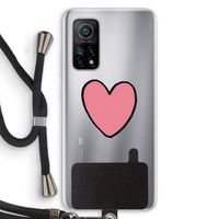 Hartje: Xiaomi Mi 10T 5G Transparant Hoesje met koord