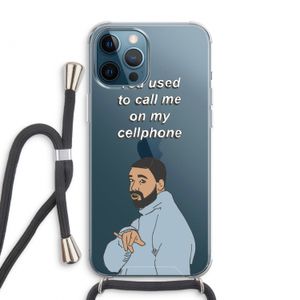 Hotline bling: iPhone 12 Pro Max Transparant Hoesje met koord