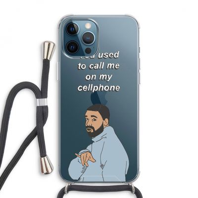 Hotline bling: iPhone 12 Pro Max Transparant Hoesje met koord