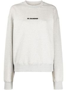 Jil Sander sweat en coton à logo imprimé - Gris