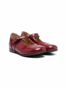 Pèpè chaussures en cuir à détails façon richelieus - Rouge