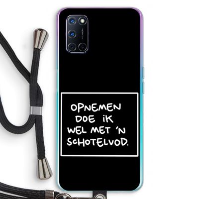 Schotelvod: Oppo A72 Transparant Hoesje met koord