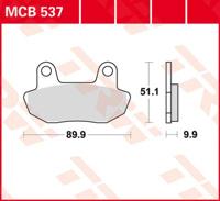 TRW Remblokken, en remschoenen voor de moto, MCB537 Allround organisch