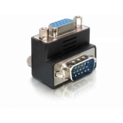 Delock 65171 VGA Adapter [1x D-sub stekker 15-polig - 1x D-sub bus 15-polig] Zwart