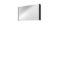 Proline Spiegelkast Comfort met spiegel op plaat aan binnenzijde 2 deuren 100x14x60cm Mat zwart 1808656