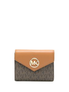 Michael Kors portefeuille Carmen à plaque logo - Marron