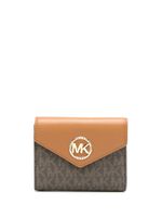 Michael Kors portefeuille Carmen à plaque logo - Marron - thumbnail