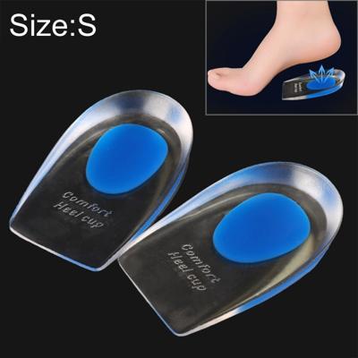 Vrouwen silicone gel comfort hiel cups pads halve pads maat: S (blauw)