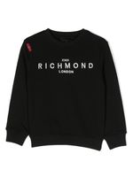 John Richmond Junior sweat à logo brodé - Noir - thumbnail