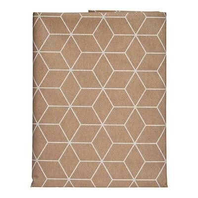 Tafelkleed Dun canvas Abstract Beige (140 x 180 cm)