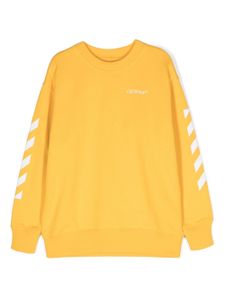 Off-White Kids sweat en coton à imprimé Arrow - Jaune