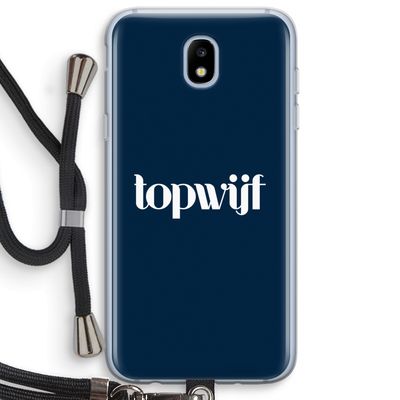 Topwijf Navy: Samsung Galaxy J5 (2017) Transparant Hoesje met koord