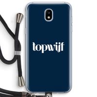 Topwijf Navy: Samsung Galaxy J5 (2017) Transparant Hoesje met koord