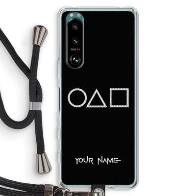 Squid Game: Sony Xperia 5 III Transparant Hoesje met koord