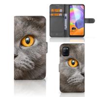 Telefoonhoesje | Met pasjeshouder | Samsung Galaxy A31 Britse Korthaar Telefoonhoesje | Met pasjeshouder | Samsung Galaxy A31 Britse Korthaar