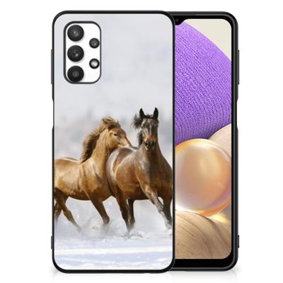 Samsung Galaxy A32 5G Dierenprint Telefoonhoesje Paarden