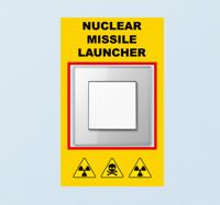 Muursticker stopcontact Schakelaar voor nucleaire raketwerper Muursticker stopcontact Schakelaar voor nucleaire raketwerper