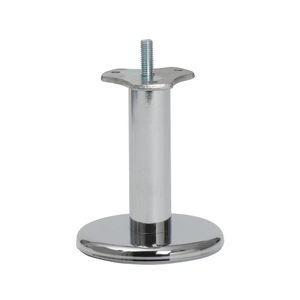 Stalen meubelpoot chroom rond ø 2,5 cm en hoogte 10 cm (M8)