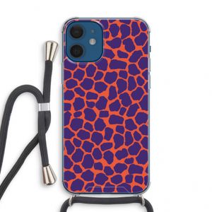 Purple Giraffe: iPhone 12 mini Transparant Hoesje met koord