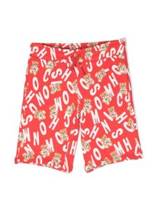 Moschino Kids short imprimé Teddy Bear à lien de resserrage - Rouge