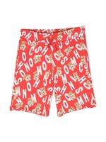 Moschino Kids short imprimé Teddy Bear à lien de resserrage - Rouge