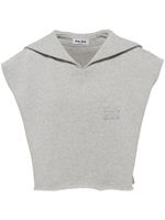 Miu Miu sweat crop sans manches - Gris - thumbnail