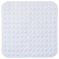 Anti-slip badkamer douche/bad mat wit 54 x 54 cm vierkant
