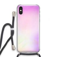 Flow mist pastel: iPhone XS Transparant Hoesje met koord