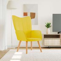 Relaxstoel stof mosterdgeel