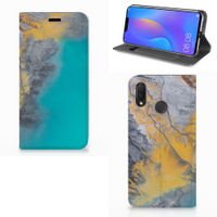 Huawei P Smart Plus Standcase Marble Blue Gold - thumbnail