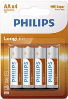 Philips batterij longlife aa r6 12x4st