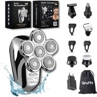 Gruttz - 9-in-1 Scheerapparaat Mannen - Hoofd Kaal Scheren - Gezicht en Hoofd Trimmer - Waterdicht - Nat en Droog Shaver - thumbnail
