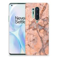OnePlus 8 Pro | TPU | Siliconen hoesje | Marmer Oranje