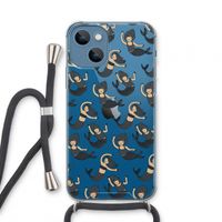 Zeemeermin: iPhone 13 mini Transparant Hoesje met koord