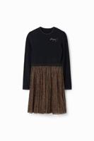 Jurk met lurex rok - BLACK - 7/8
