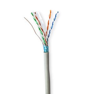 Netwerk Kabel Rol | CAT6 | Solid | F/UTP | CCA | 50.0 m | Binnenshuis | Rond | PVC | Grijs