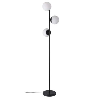 Vloerlamp zwart opaal &apos;Lilly&apos; Nordlux 3x E14 fitting zwart opaal glas