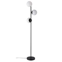 Vloerlamp zwart opaal &apos;Lilly&apos; Nordlux 3x E14 fitting zwart opaal glas