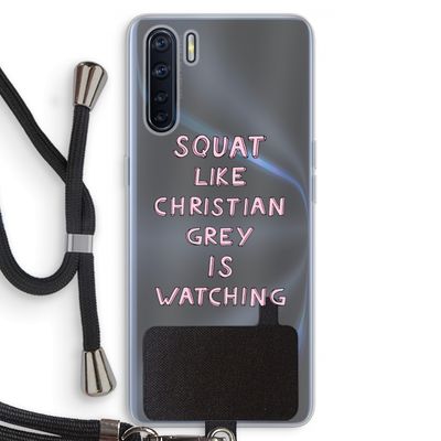 Christian Grey: Oppo A91 Transparant Hoesje met koord
