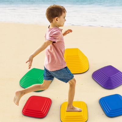 6-delige set Kinder Balansstenen Antislip Stapelstenen Rivierstenen Stapstenen tot 80 kg Belastbaar