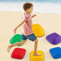 6-delige set Kinder Balansstenen Antislip Stapelstenen Rivierstenen Stapstenen tot 80 kg Belastbaar