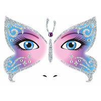 Thema gezicht folie vlinder sticker 1 vel   - - thumbnail