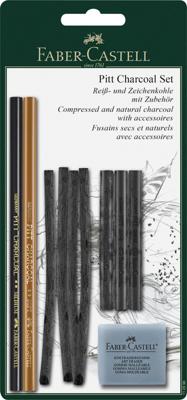 Faber Castell Houtskool Pitt Monochrome - set op blister