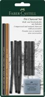 Faber Castell Houtskool Pitt Monochrome - set op blister