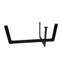 Stalen salononderstel zwart 100 bij 51 cm en hoogte 36,5 cm (koker 6 x 1 cm)