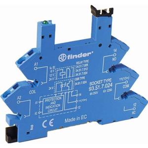 Finder 93.51.7.024 Relaissocket Geschikt voor serie: Finder serie 34 Finder 34.51, Finder 34.81 (l x b x h) 93.6 x 6.2 x 76 mm 1 stuk(s)