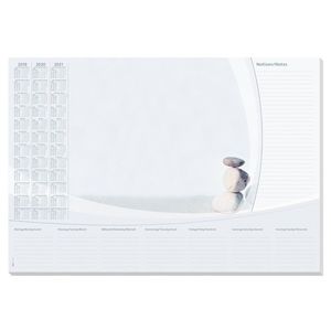 Bureau onderlegger papier 41 x 59,5 cm met kalender 30 vellen   -