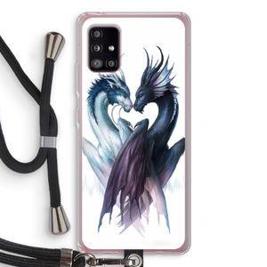 Yin Yang Dragons: Samsung Galaxy A51 5G Transparant Hoesje met koord